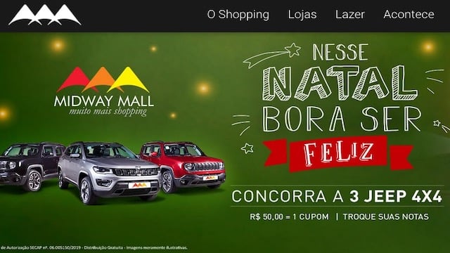 Promoção Natal 2019 Midway Mall Bora Ser Feliz