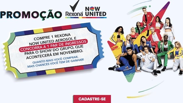 Promoção Rexona Now United Sorteio Regional