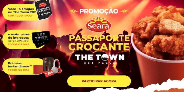 Promoção Seara Passaporte Crocante The Town 2023