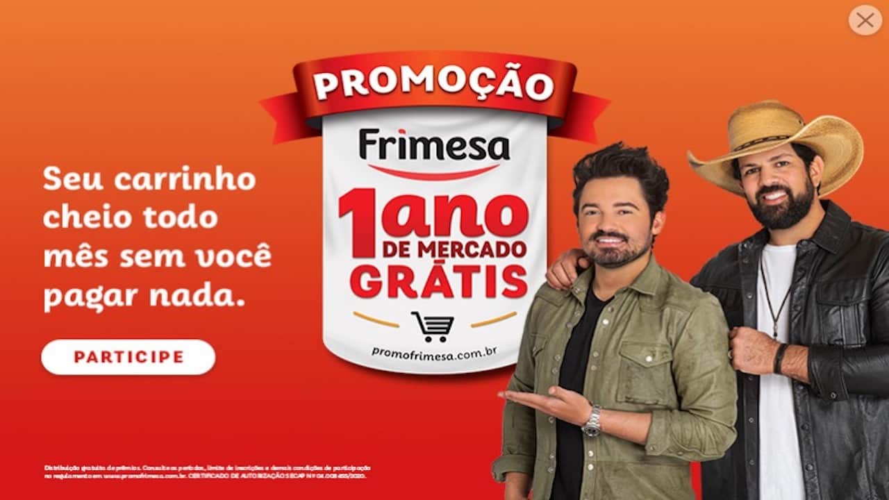 Fernando e Sorocaba apresentam a Promoção Frimesa 2020 Um Ano de Mercado Grátis