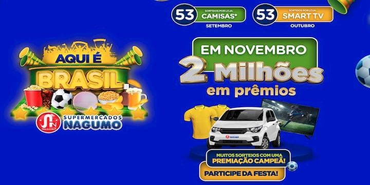 Promoção Aqui é Brasil Doce Novembro Nagumo 2022 dois milhões