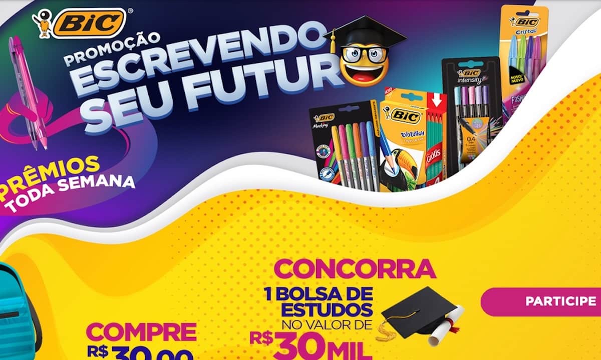 Promoção Bic Brasil Escrevendo Seu Futuro 2021