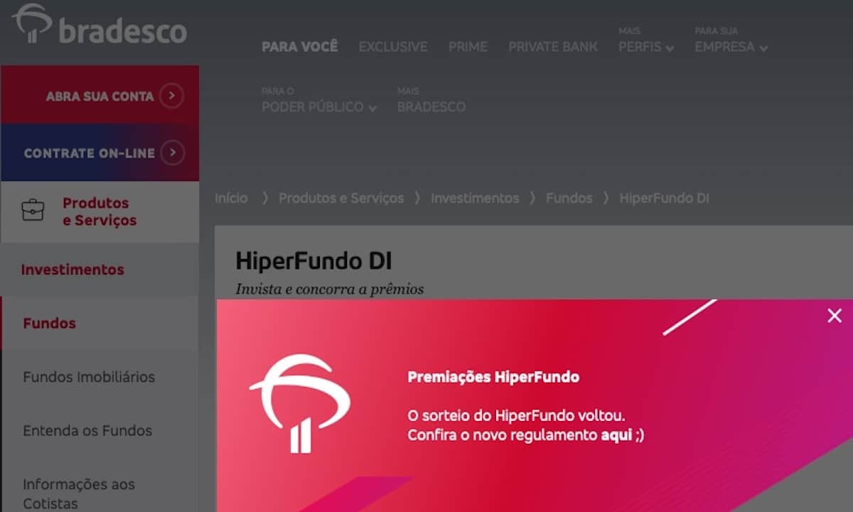 Promoção HiperFundo Bradesco 2021