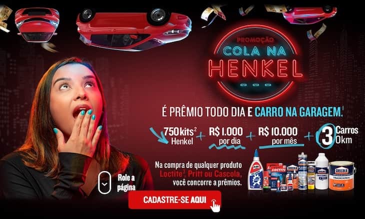 Promoção Cola na Henkel