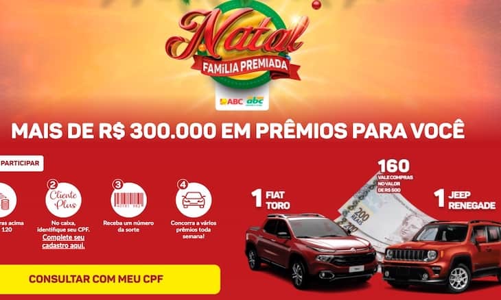 Promoção Supermercados ABC Natal Família Premiada