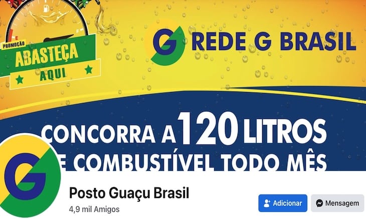Promoção Posto Rede G Guaçu Abasteça Sempre Aqui 2022