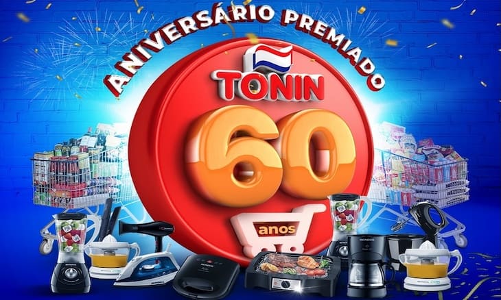 Promoção Super Tonin 2022 Aniversário Premiado 60 Anos
