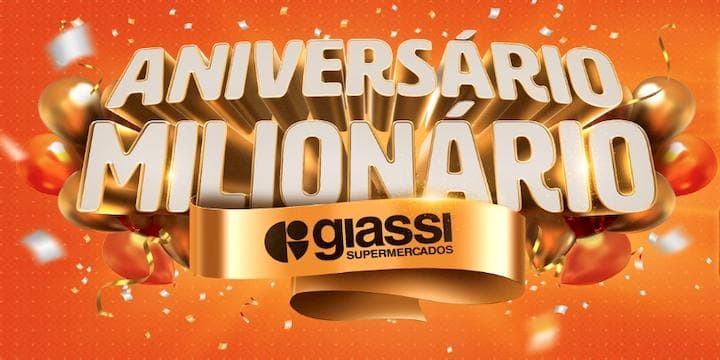 Promoção Giassi Supermercados Aniversário Milionário 2023