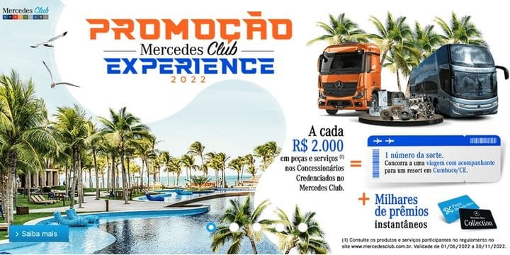 Promoção Mercedes Club Experience 2022