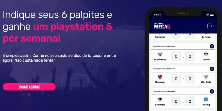 Promoção TNT Sports Brasil Mega 6