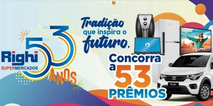 Promoção Righi Supermercados 2022 Aniversário de 53 Anos