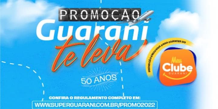 Promoção Supermercado Guarani Te Leva Aniversário de 50 Anos
