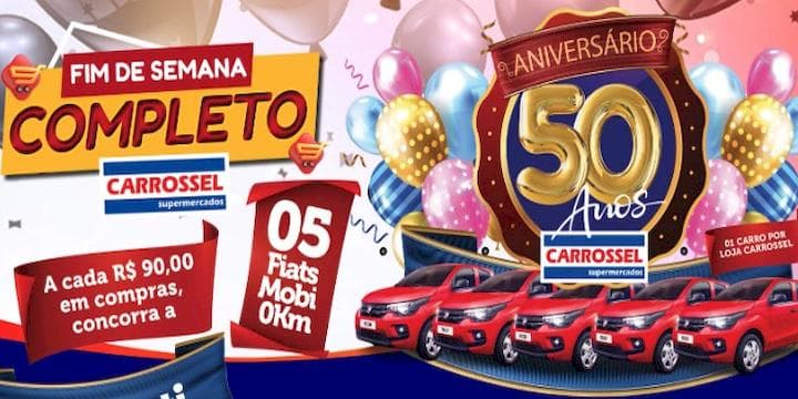 Promoção Carrossel Supermercados Aniversário 50 Anos