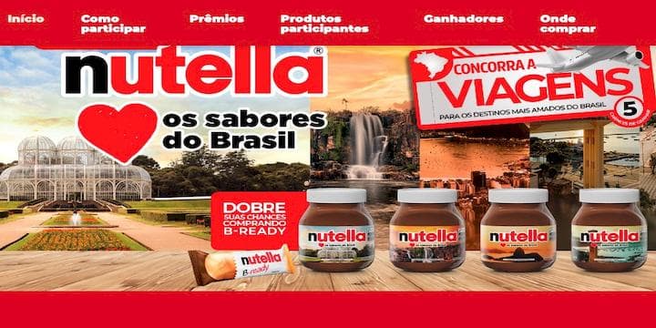 Promoção Nutella Os Sabores do Brasil 2023