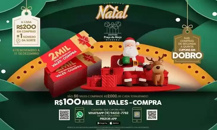 Promoção Shopping Praça da Moça Natal 2021
