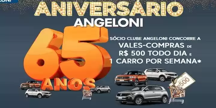Promoção Angeloni Aniversário de 65 Anos em 2023